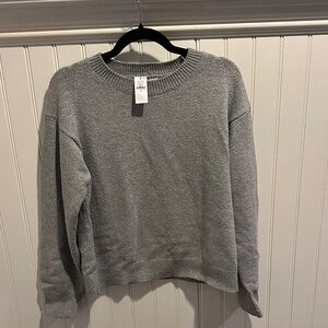 Banana Republic Heather Gray Crew Neck Sweater